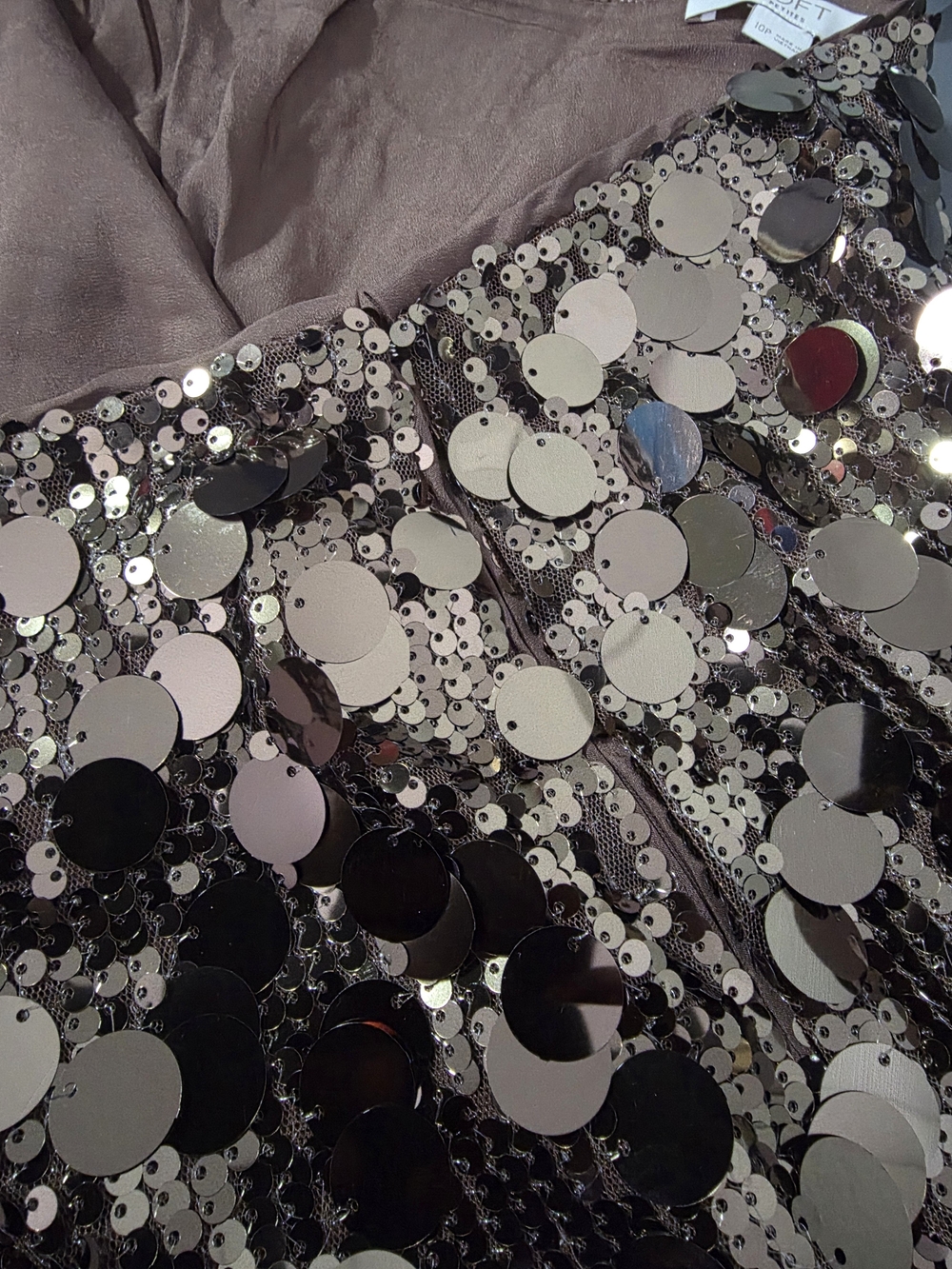 LOFT Brown Sequin Mini Skirt - Picture 5 of 7